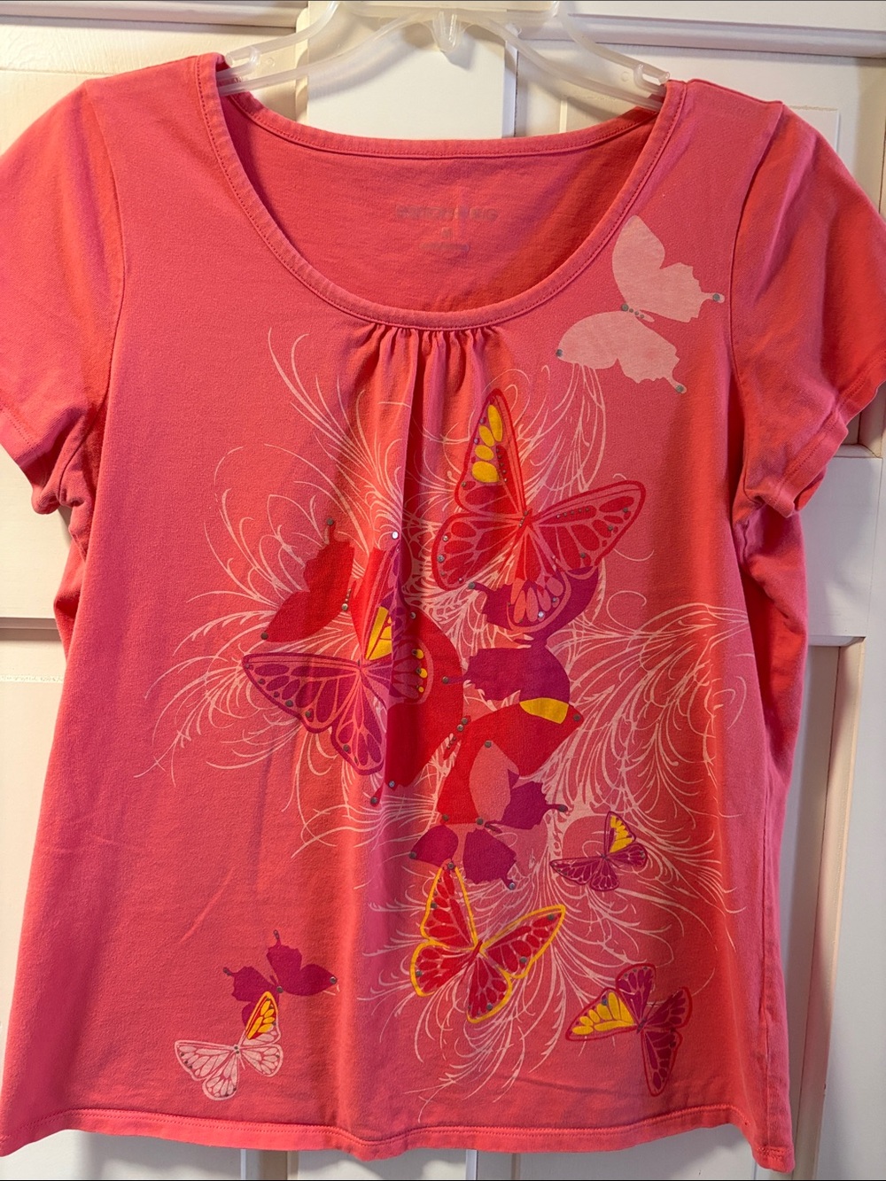 Fashion Bug Pink Butterfly Graphic Tee